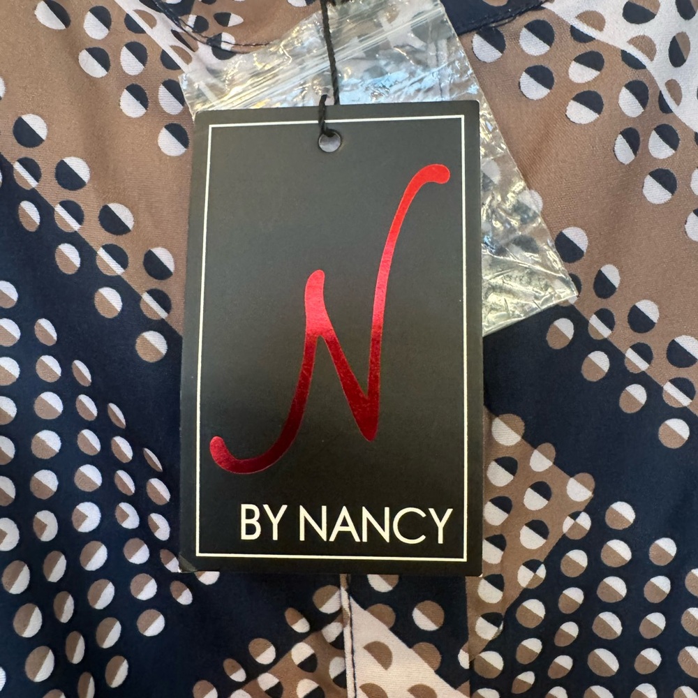 N By Nancy Yang Midi Dress L Drawstring Balloon Sleeve Cotton Chic - Picture 8 of 12